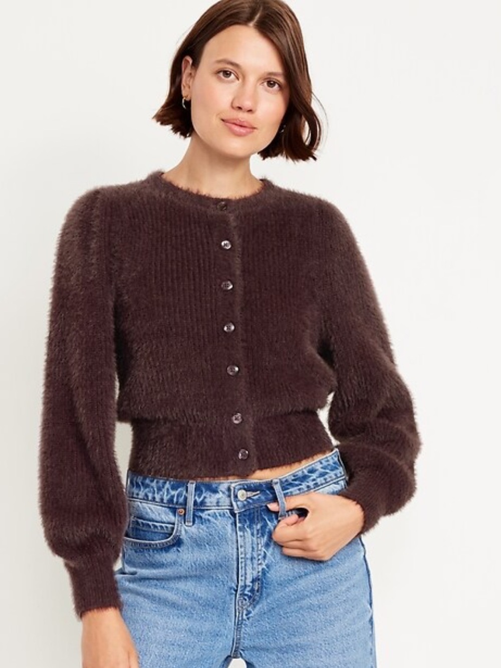NWT Old Navy Cropped eyelash cardigan sweater